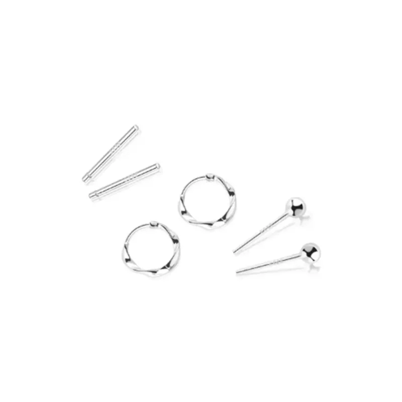 COPI S999 Fine Silver Stud Earrings Unisex-0