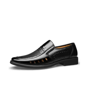EGCHI Dress Shoes Men Low Top Black