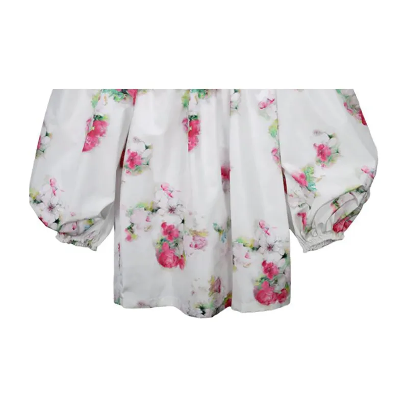 MaxMara Studio Floral Patterned Off Shoulder Top-5