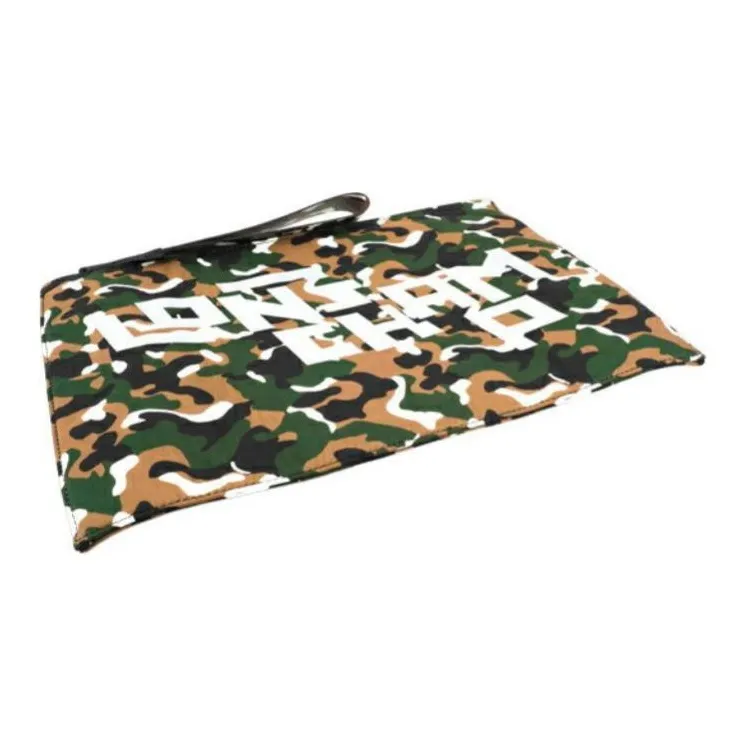 LONGCHAMP Polyester Canvas Clutch Unisex Camouflage-2