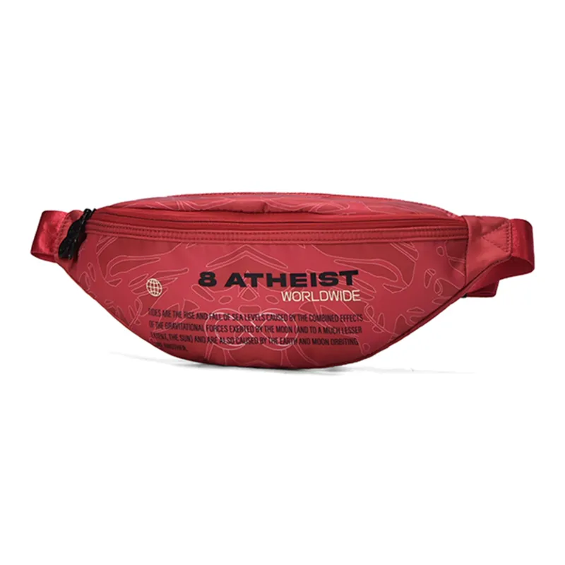 8atheist Polyester One Shoulder Crossbody Bag, Sling Bag, Fanny Pack Unisex Red-1