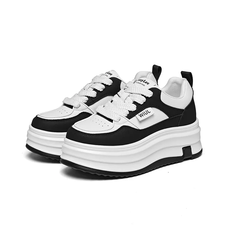 Golden Silk Rabbit Anti Slip And Wear Resistant Height Increasing Low Top Skateboard Shoes Women's-1