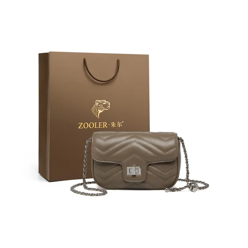 ZOOLER Top Grain Cow Leather Crossbody Bag Shoulder Bag Regular Women's Gray White/Coffee/Classic Black-6