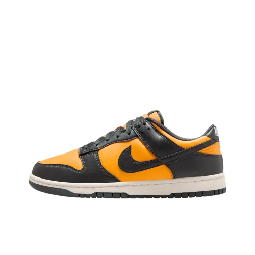 Nike Dunk Anti Slip Wear Resistant Low Top Skateboard Shoes Unisex Black Orange