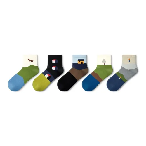 Primeet Mid Calf Socks Men's 5 Pack