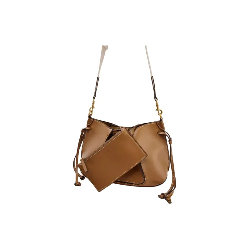 ZARA PU Crossbody Bag Mini Women's Dark Brown Yellow-9