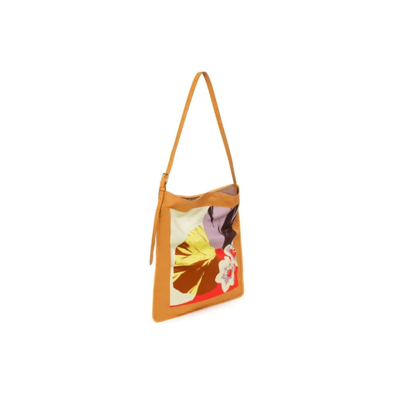 DRIES VAN NOTEN Large Floral print Scarf Bag-1