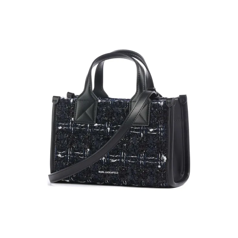 KARL LAGERFELD Fabric Tote Bag, Shopping Bag, Shoulder Bag, Crossbody Bag, Handbag Trumpets Women's Black-1