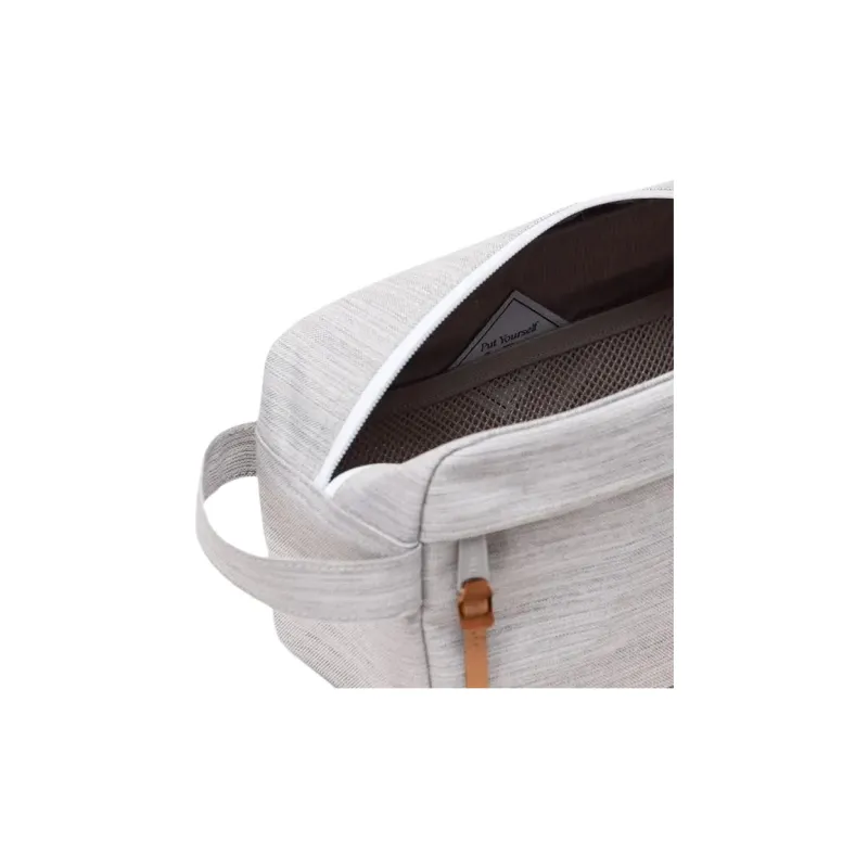 Herschel EcoSystem™ 600D Fabric Storage Bags Toiletry Bags Unisex Light Gray Cross Stitch-4