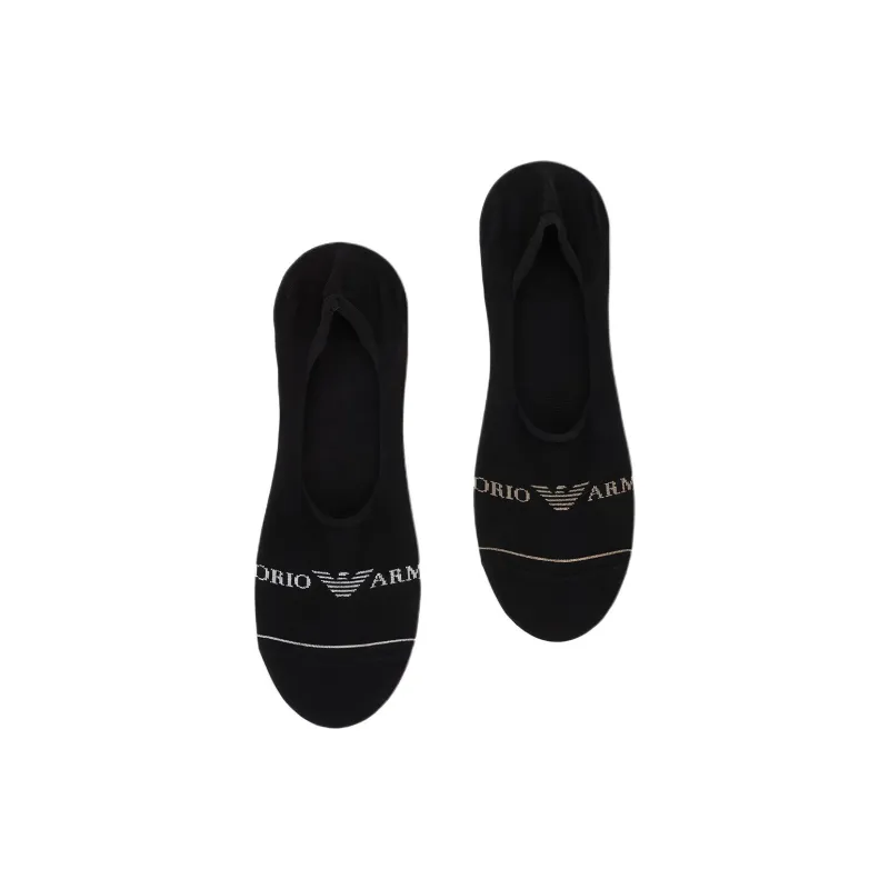 EMPORIO ARMANI FW24 No Show Socks Men's 3 Pack Black-4