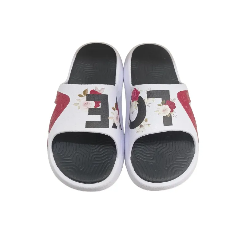 PEAK State Pole Slip-Resistant Odor-Resistant Abrasion-Resistant Slide Slippers Women's White Red Black-2