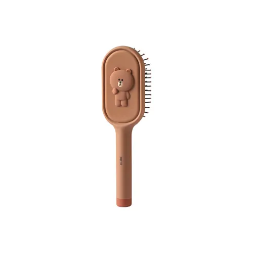 QILIN x LINE FRIEDNS Oval Massage Air Cushion Comb Straight Hair Smooth And Non Tangle, High Hairline Comb