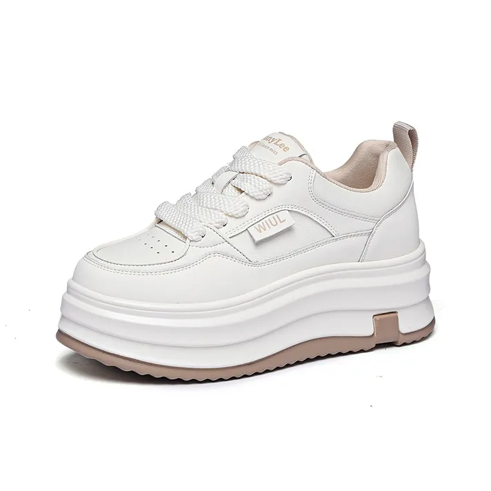 Golden Silk Rabbit Anti Slip And Wear Resistant Height Increasing Low Top Skateboard Shoes Women's-4