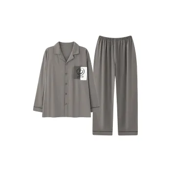 XIAFENYAN Pajama Set Men's Smoke Gray