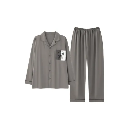 XIAFENYAN Pajama Set Men's Smoke Gray