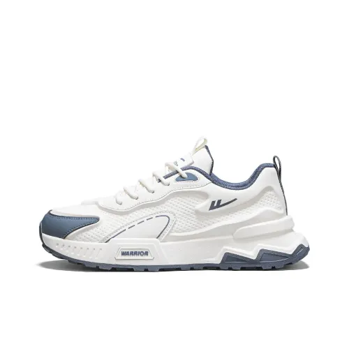 Warrior Cushioning Lightweight Low Top Sprint Running Shoes Men's Beige Blue