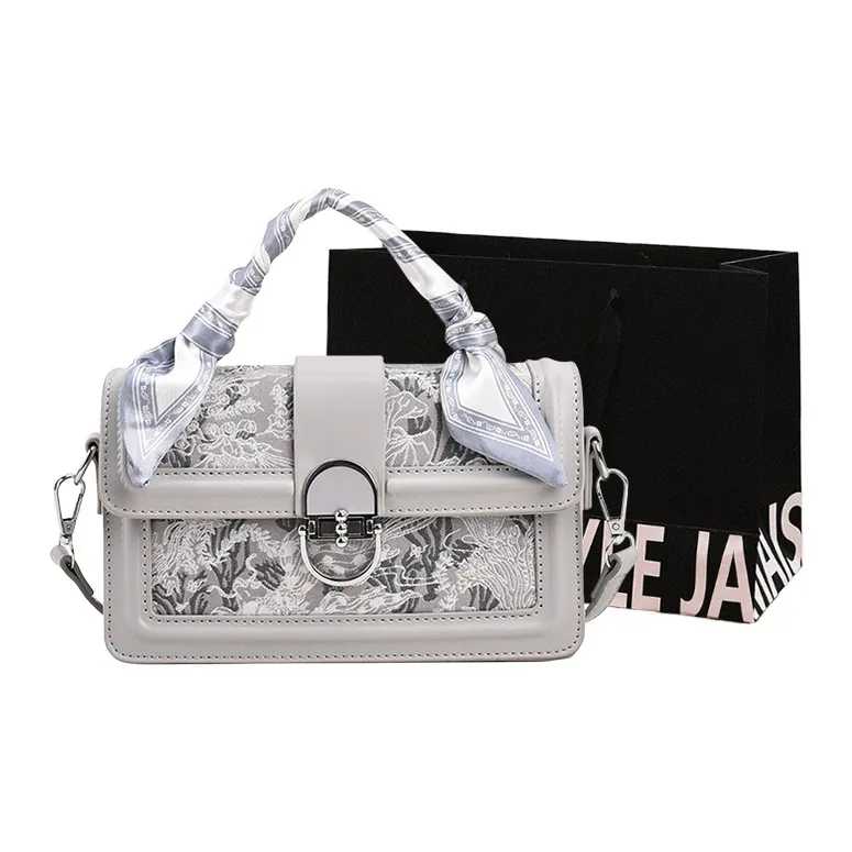 Cwatcun PU Portable Crossbody Women's Shoulder Bag Regular Women's Gray/Pink-0