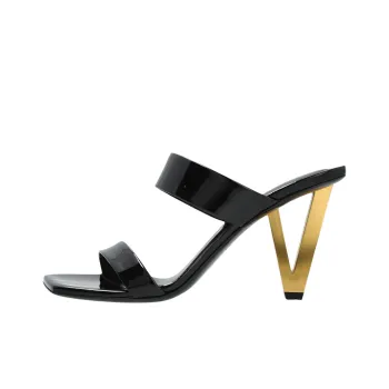 VERSACE Square Toe Slip On Heeled Sandals Women's