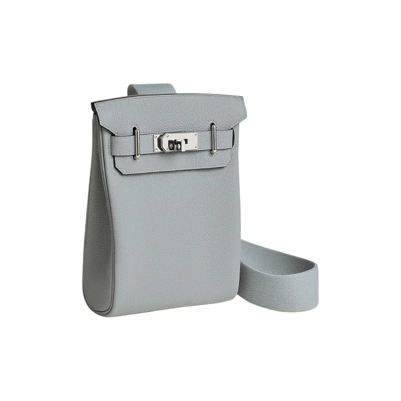 HERMES Hac A Dos Togo Calfskin Sling Bag Small Size Unisex 8U Bleu Glacier Blue-1