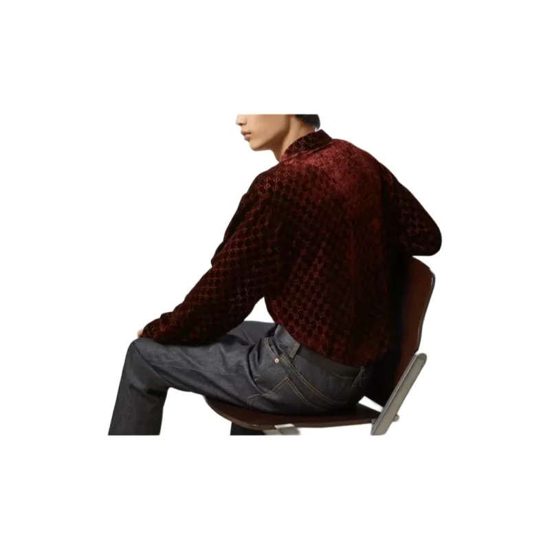 GUCCI Shirts Men Red-3