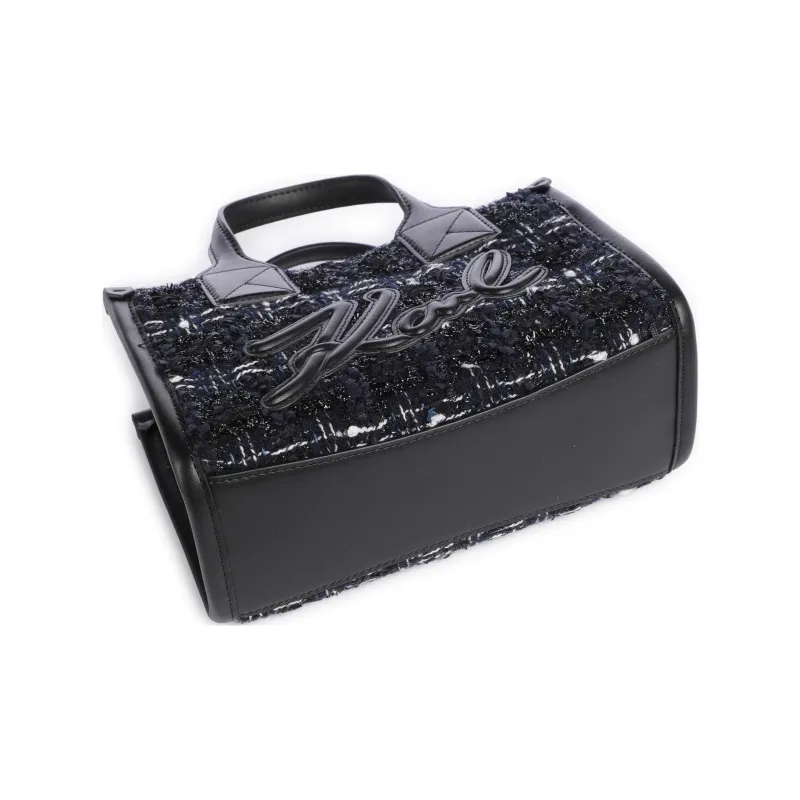 KARL LAGERFELD Fabric Tote Bag, Shopping Bag, Shoulder Bag, Crossbody Bag, Handbag Trumpets Women's Black-2