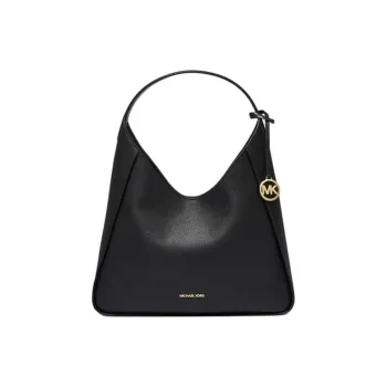 MICHAEL KORS Cow Leather HOBO Shoulder Bag Large Size Women's Black