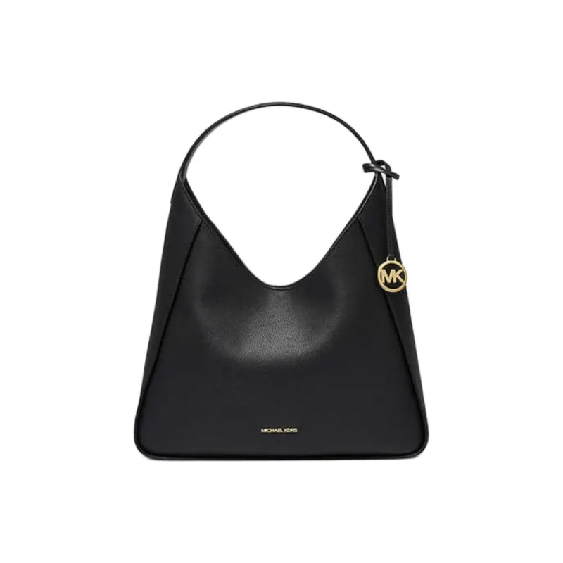 MICHAEL KORS Cow Leather HOBO Shoulder Bag Large Size Women's Black-0