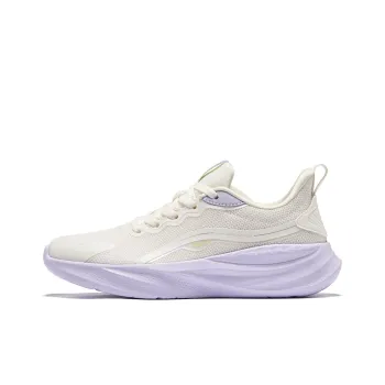 Erke Cushioning Breathable Rebound Low Top Casual Running Shoes Women's Pale Lilac With Microcrystalline White