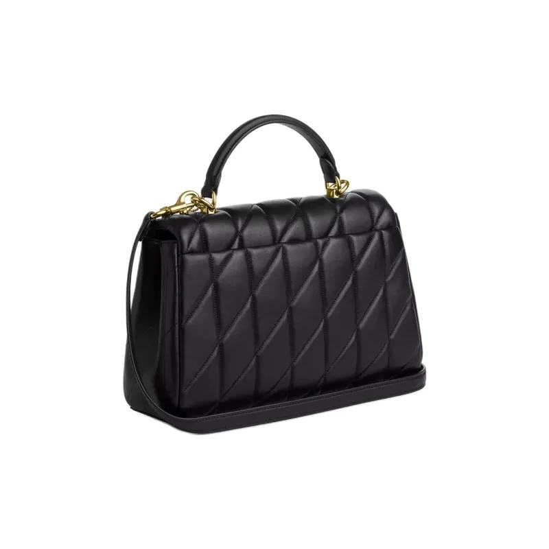 COACH Eliza Nappa Leather One Shoulder Handbags Large Size Women's Black-1