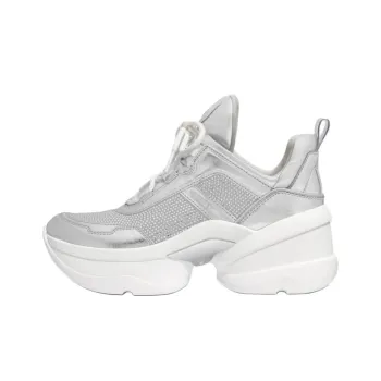 MICHAEL KORS Olympia Low Top Casual Shoes Women's Silver