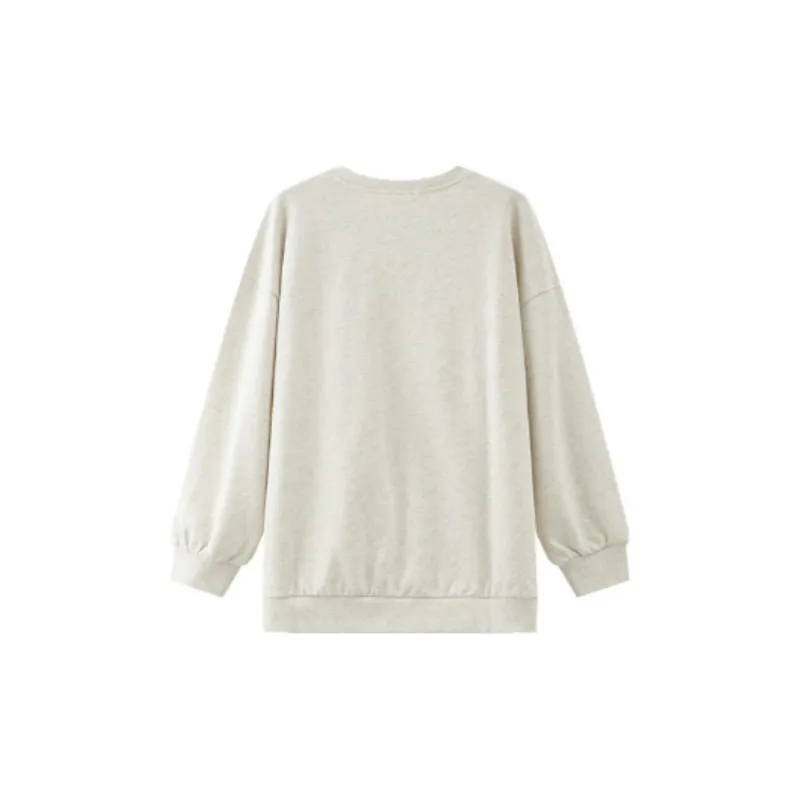 Three Blessings Sweatshirt Women's Apricot Gray-1