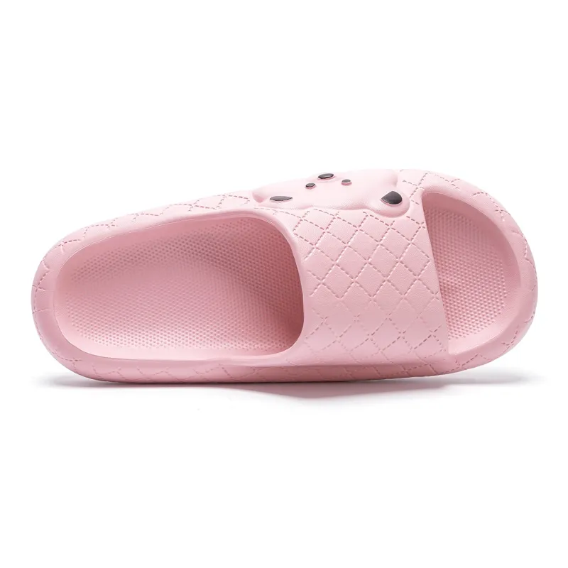 Soft Soft And Cute Round Tip Bear Slippers Summer Home Squashy And Bouncy Feeling Slippers-7