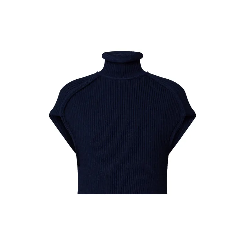 LOUIS VUITTON Roll Neck Ribbed Knit Dress-3