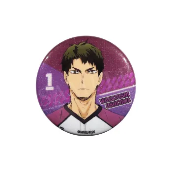 BOOM COMIC Shoyo Hinata, Tobio Kageyama Haikyuu!! S3 Ushinoyama High School Iridescent White Scallion Badges