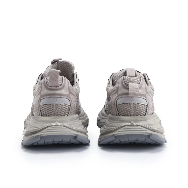 TOM TAILOR Soft Gray Trendy Running Shoes Low Top Chunky Sneakers Women's-4