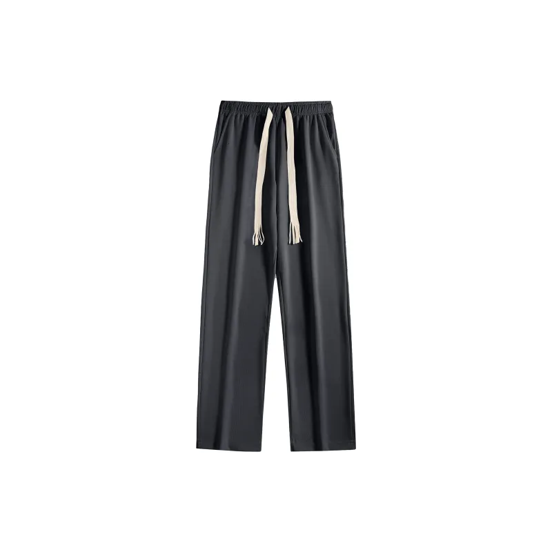 GWAF Classic Basic Solid Color Versatile Minimalist Style Drawstring Lace Up Casual Straight Fit Pants Unisex-15