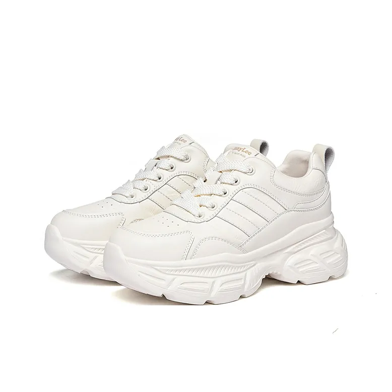 Golden Silk Rabbit Anti-Slip And Wear-Resistant Height Increasing Low-Top Chunky Sneakers Women's-1