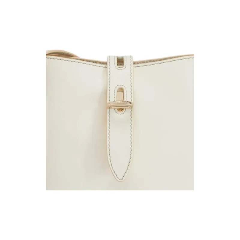 Furla Net Collection Calfskin Patchwork Leather Bucket Bags Shoulder Bag Crossbody Bag Mini Women's White-4