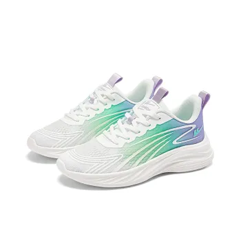 Warrior Cushioning Lightweight Breathable Quick Dry Low Top Running Shoes Women's White Purple Blue Green