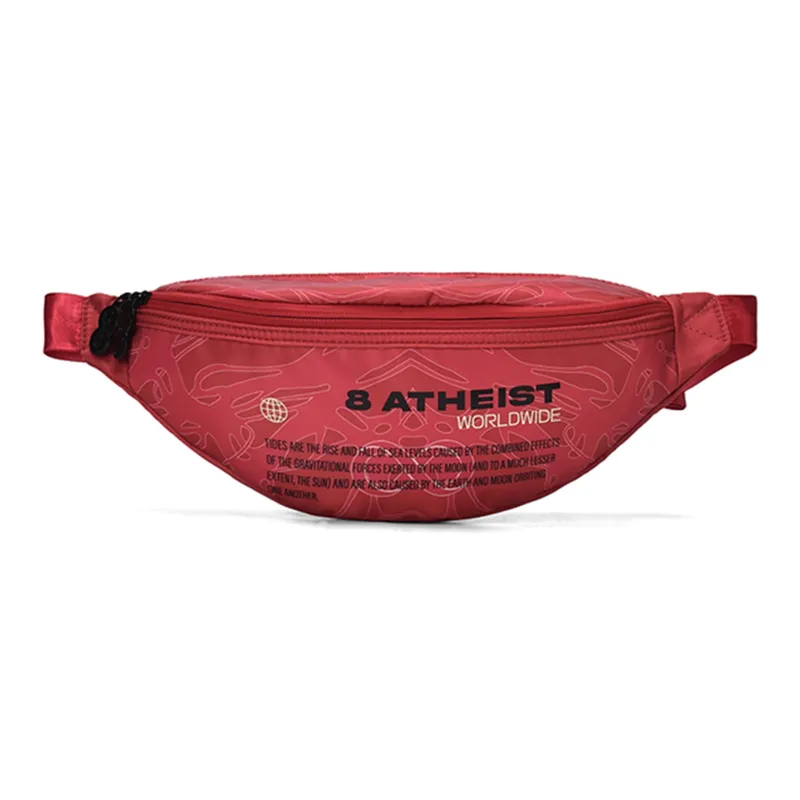 8atheist Polyester One Shoulder Crossbody Bag, Sling Bag, Fanny Pack Unisex Red-0