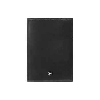 MONTBLANC Grain Cow Leather Passport Holder Men's Black