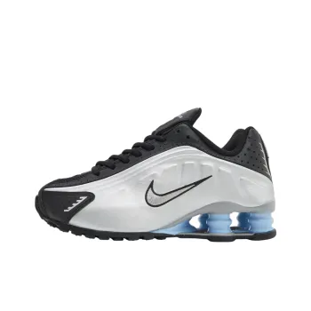 Nike Shox R4 Metallic Silver Black Psychic Blue