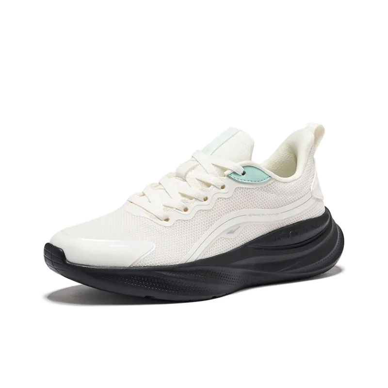 Erke Cushioning Breathable Rebound Low-Top Casual Running Shoes Women's Microcrystal White/Jet Black-2