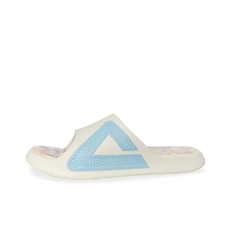 PEAK Tai Ji1.0 EVA Quiet Slip Resistant Abrasion Resistant Slide Slippers Unisex Mint Blue White-1