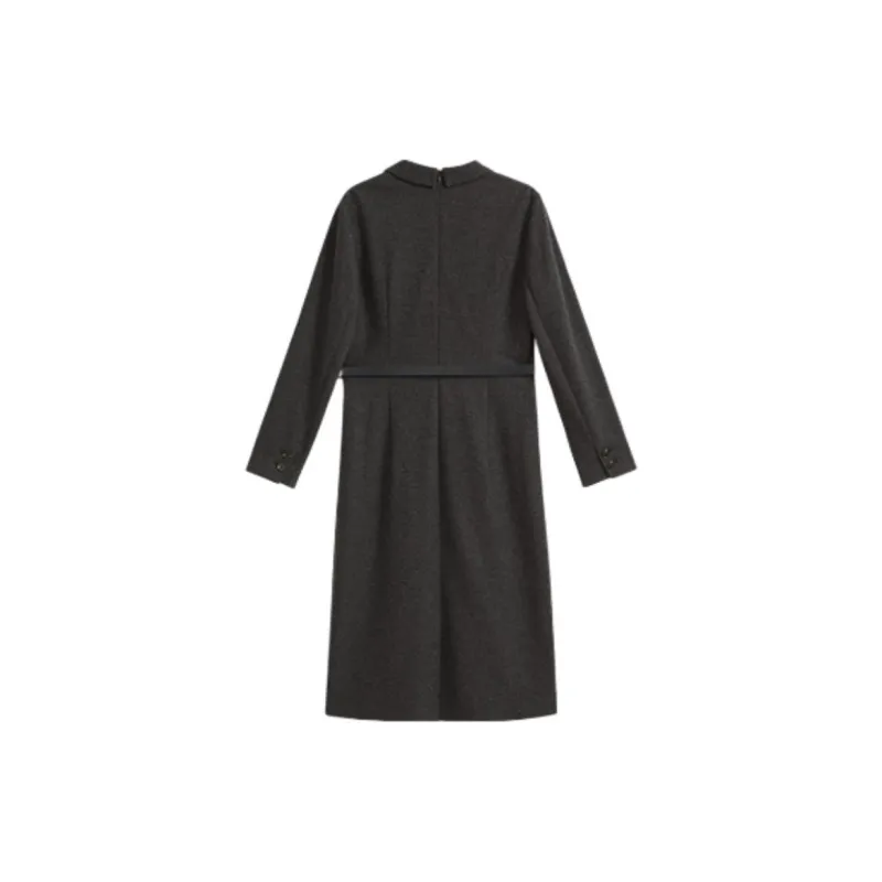 Yiner Long Sleeved Dress Women's Carbon Gray-1