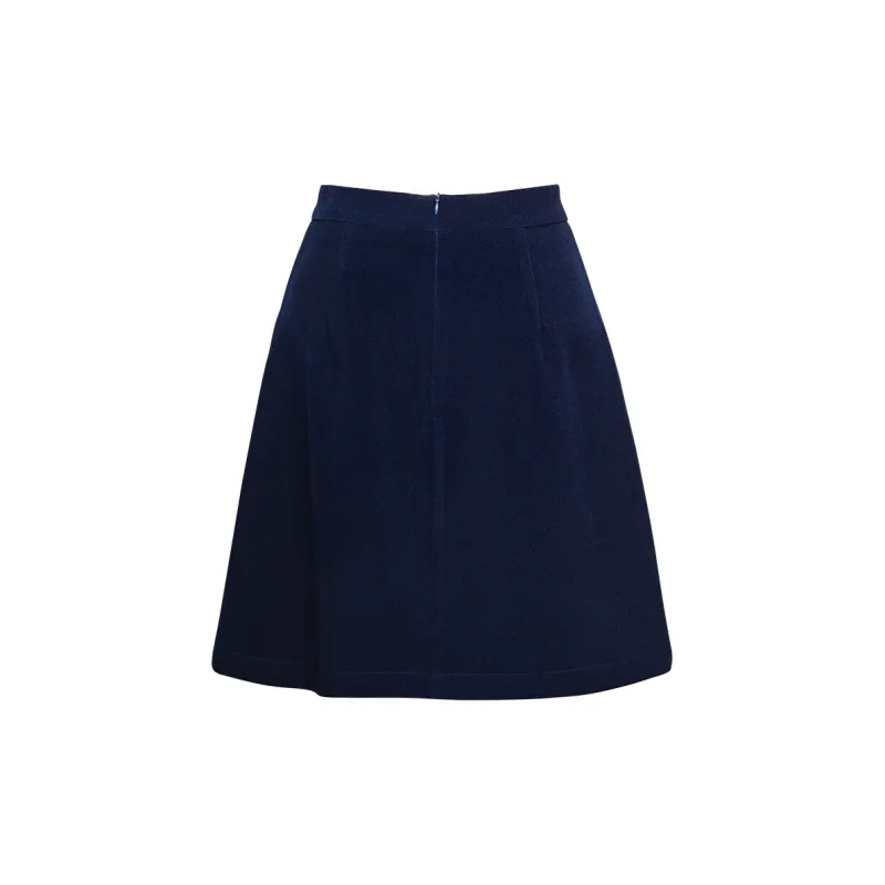 ROEYSHOUSE Casual Short Skirts Women's Dark Blue-1