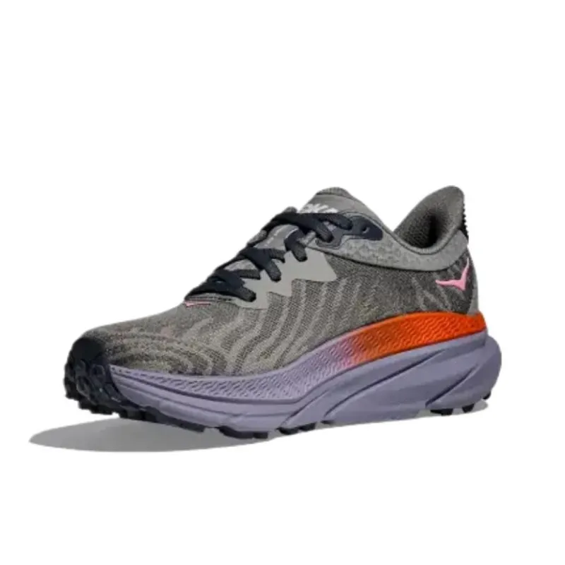 HOKA ONE ONE Challenger 7 Abrasion Resistant Low Top Running Shoes Women's Gray-2