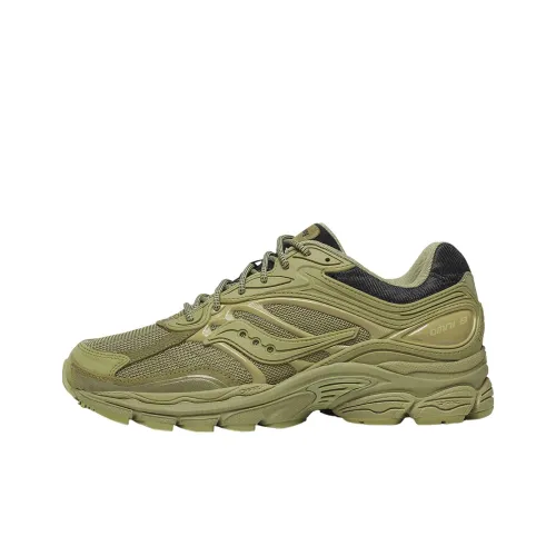 Saucony Pro Grid Omni 9 Anti Slip Wear Resistant Low Top Running Shoes Unisex Green
