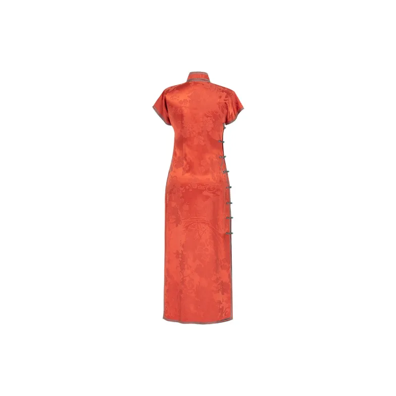 YICHENGFENGXU Cheongsam Women's Orange-1