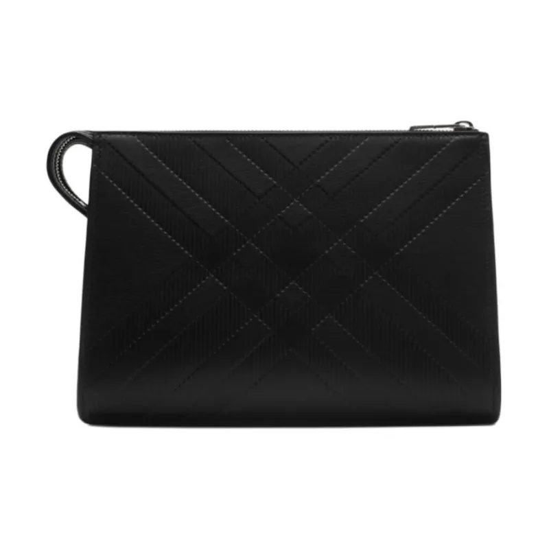 Burberry Calfskin Storage Bag Unisex Black-2
